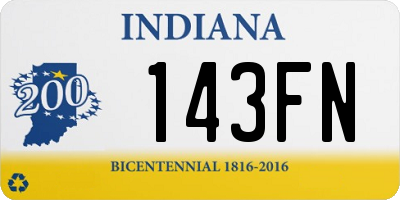 IN license plate 143FN