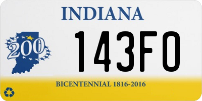 IN license plate 143FO