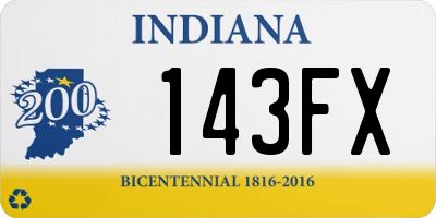 IN license plate 143FX