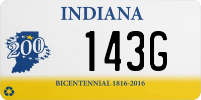 IN license plate 143G