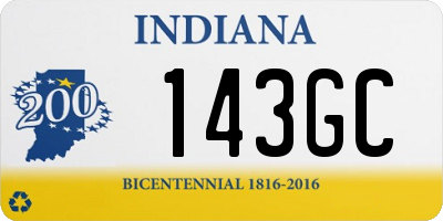 IN license plate 143GC