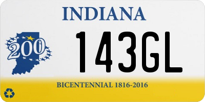 IN license plate 143GL