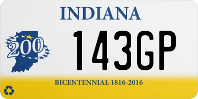 IN license plate 143GP