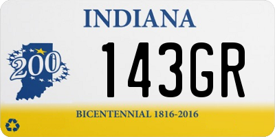 IN license plate 143GR