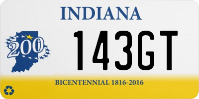 IN license plate 143GT