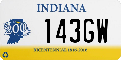 IN license plate 143GW