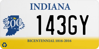 IN license plate 143GY