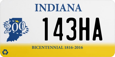 IN license plate 143HA