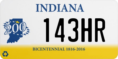 IN license plate 143HR
