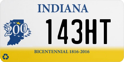 IN license plate 143HT