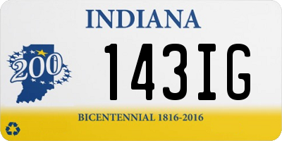 IN license plate 143IG