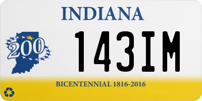 IN license plate 143IM