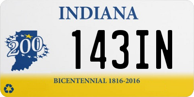IN license plate 143IN