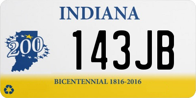 IN license plate 143JB