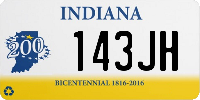 IN license plate 143JH