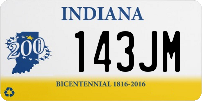 IN license plate 143JM