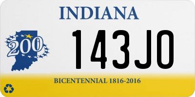 IN license plate 143JO