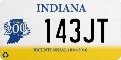 IN license plate 143JT