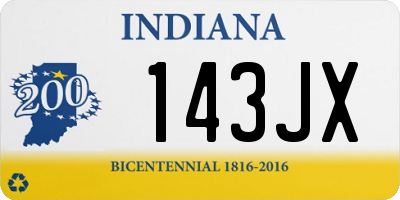 IN license plate 143JX