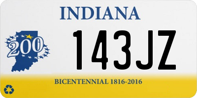 IN license plate 143JZ