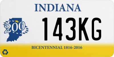 IN license plate 143KG