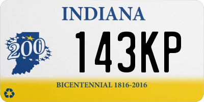 IN license plate 143KP