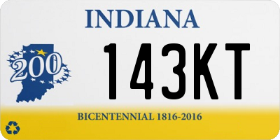 IN license plate 143KT