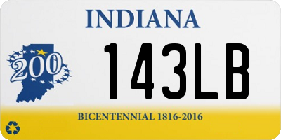 IN license plate 143LB