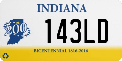 IN license plate 143LD