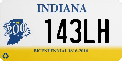 IN license plate 143LH