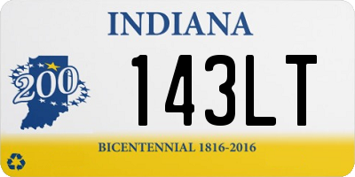 IN license plate 143LT