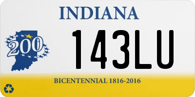 IN license plate 143LU