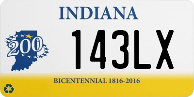 IN license plate 143LX