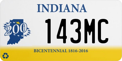 IN license plate 143MC