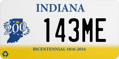 IN license plate 143ME