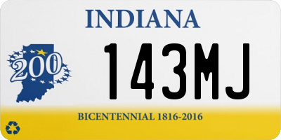 IN license plate 143MJ