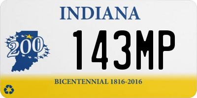 IN license plate 143MP