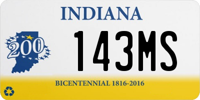 IN license plate 143MS