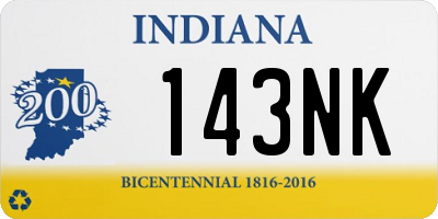 IN license plate 143NK