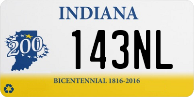 IN license plate 143NL