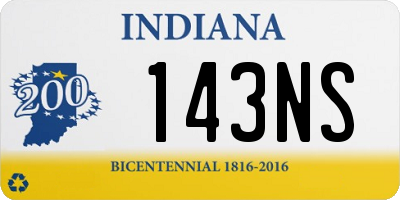 IN license plate 143NS