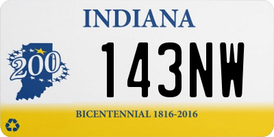 IN license plate 143NW