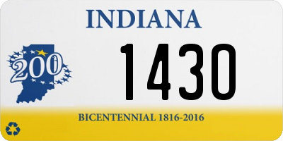 IN license plate 143O