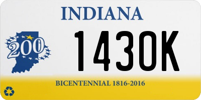 IN license plate 143OK