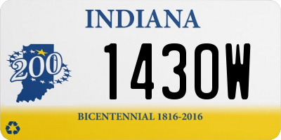 IN license plate 143OW