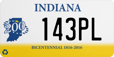 IN license plate 143PL