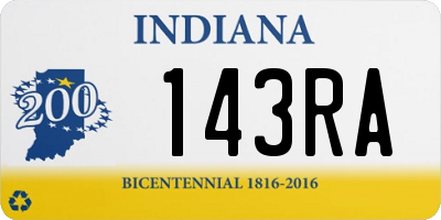 IN license plate 143RA