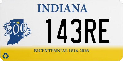 IN license plate 143RE