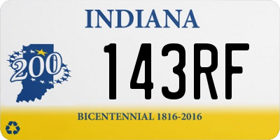 IN license plate 143RF