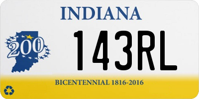 IN license plate 143RL